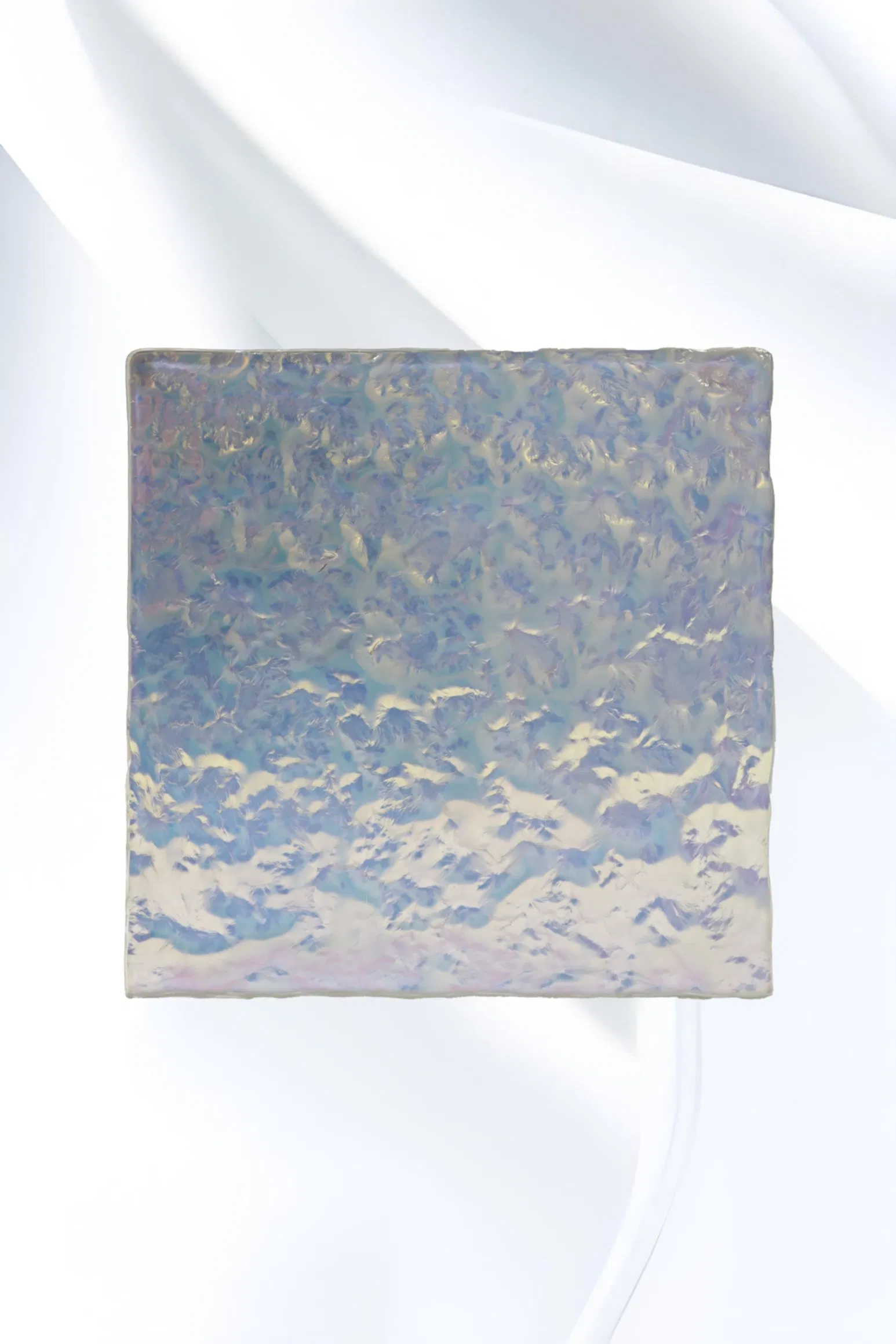 Coated and Painted with Vibrant Colors Fused Glass for Architectural Features