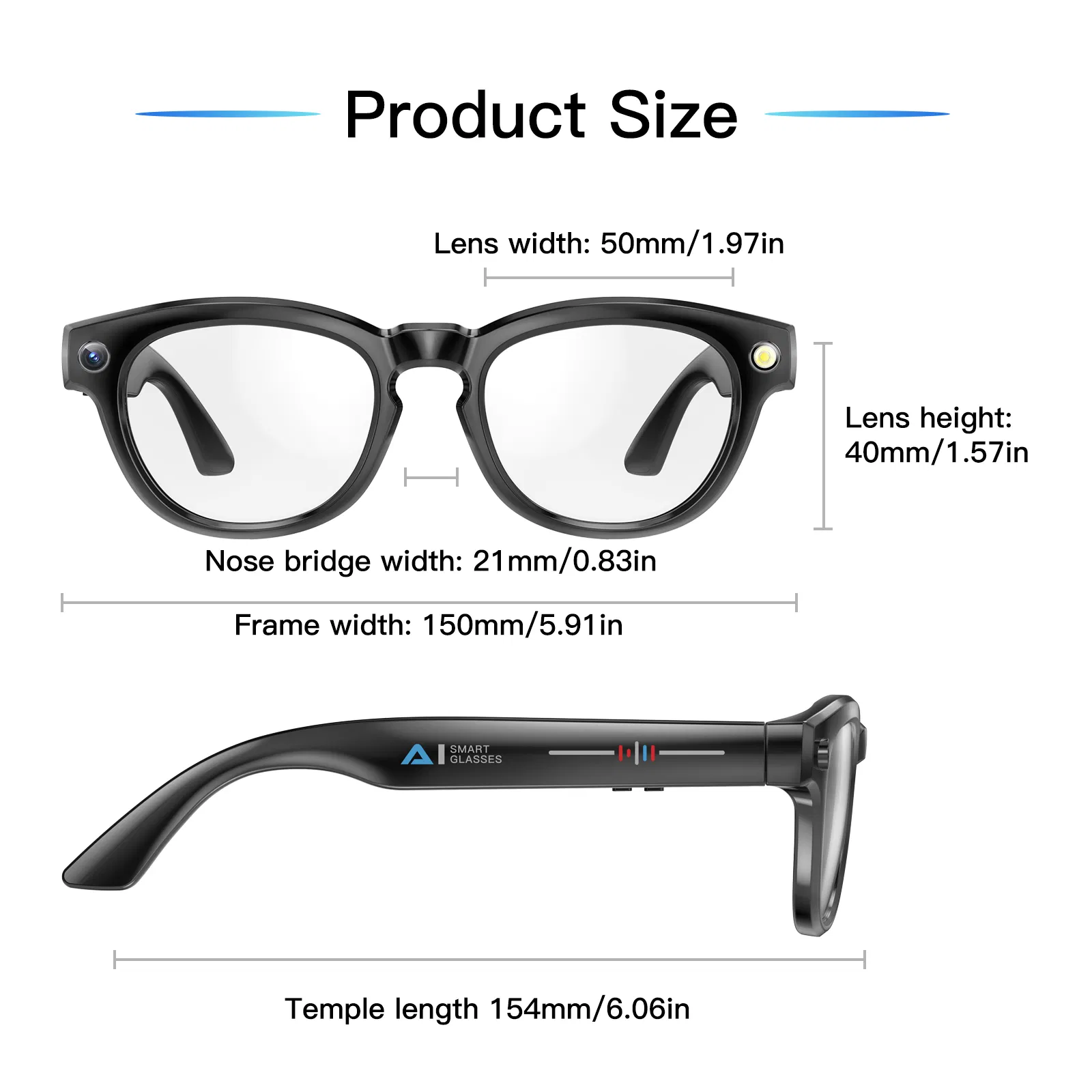 Versatile Mirror Sunglasses Ai Translation Video Photography Shooting Glasses