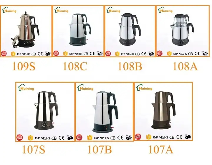 Glass Teapot 0.7L with Electric Stainless Steel Kettle 1.8L, 2 in 1