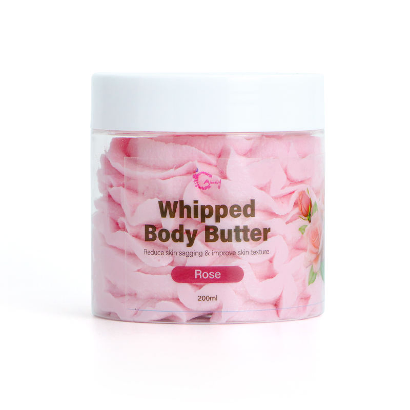 Organic Vegan Cocoa Butter Body Lotion for Black Skin Private Label Body Butter Jars with Loqo 200 Ml Custom Label Body Butter