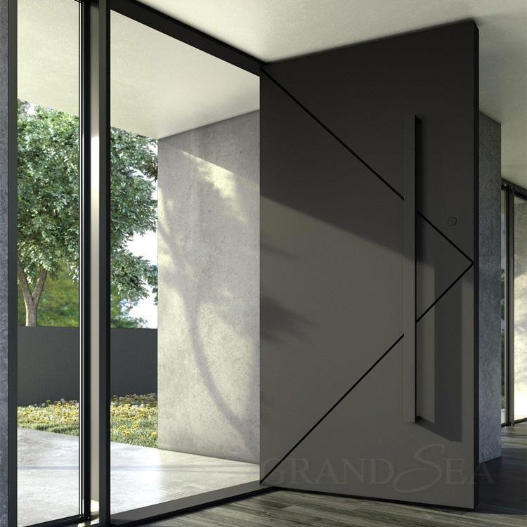 Modern Metal Stainless Steel Burglar Proof Aluminum Entry Door