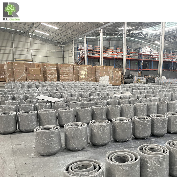 Горшок цементный Ronglin черный белый для дома сада