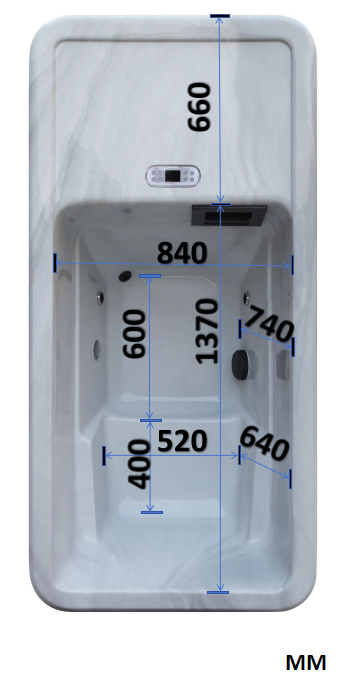 Adult Athletes Physical Recovery Acrylic Bathtub Freestanding Massage Bathtub Ice Bath Tub