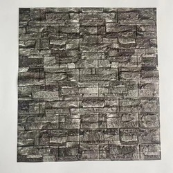 3D Foam Wallpaper Panel Tile Heat Retaining Foam Stone Wall