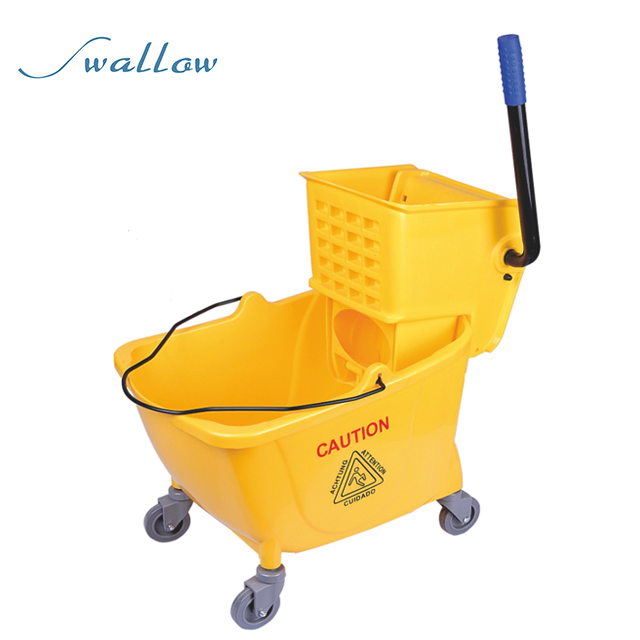 Dual Bucket Mop Wringer with Frame