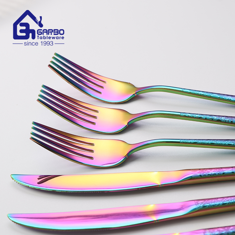 Luxury Gold Dinner Fork Set Stainless Steel Set
