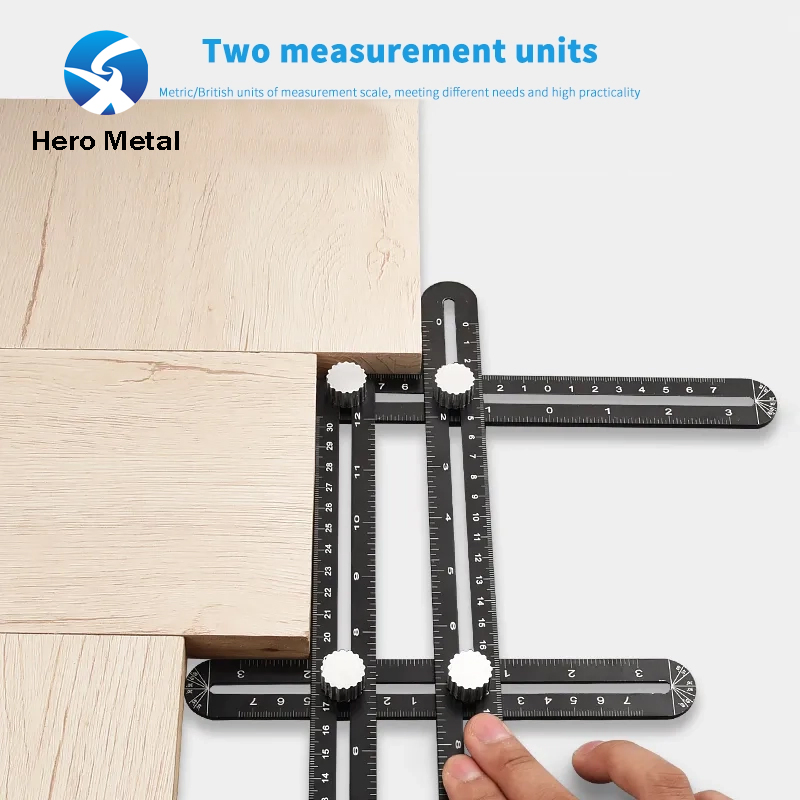 Angle Finder for Floor Tile Laying Glass Woodworking Multi Angle Measuring Ruler 6 Fold Puncher Tools Tile Hole Locator Ruler