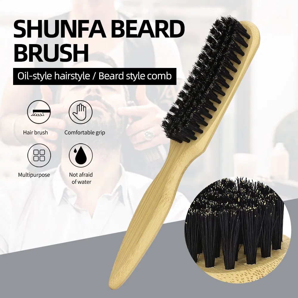 1PCS Beard Brush Beard Straightener with Premium Wood Handle Salon Beard Brush