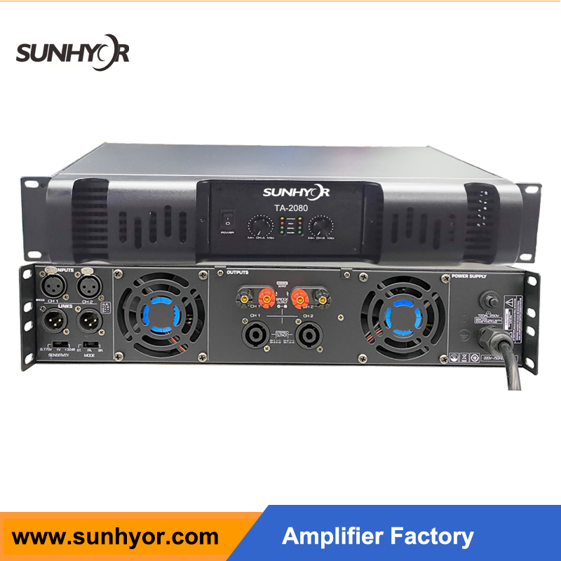 Cinema Level Sound Effects Dual Channel 800W 1000W 1200W 1250W 2500W Audio Analog Professional Amplifier