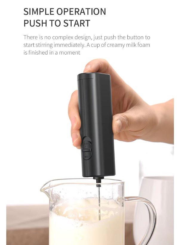 Milk Frother Handheld Battery Operated Milk Foamer Electric Mini Drink Mixer for Coffee Lattes