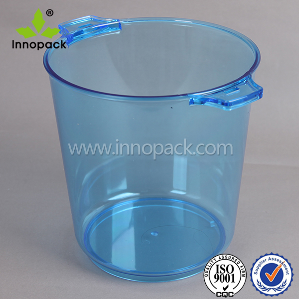 4L Round High Quality PS Clear Plastic Champagne Beer Ice Bucket