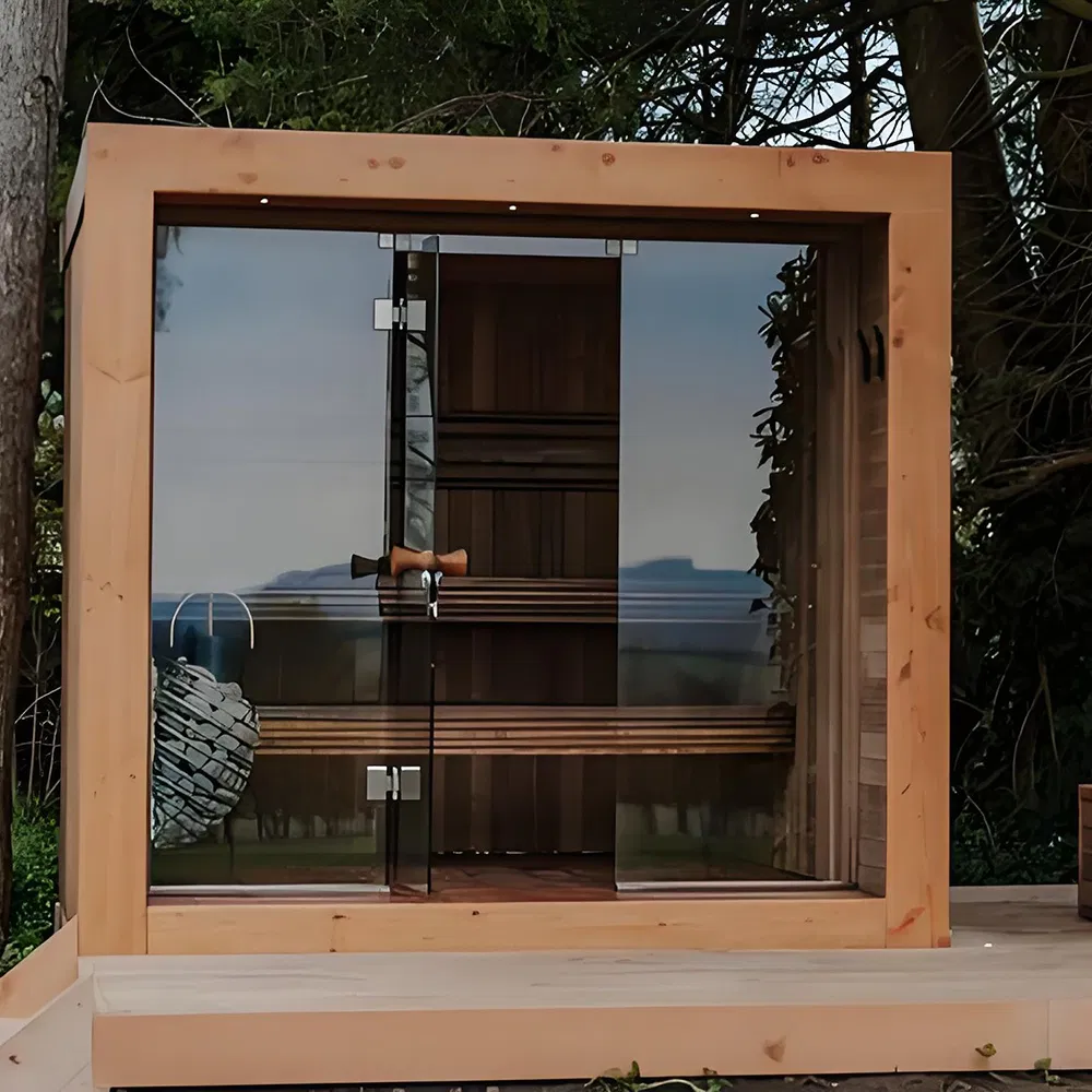 Premium Canadian Cedar 4-Person Outdoor Sauna for Relaxation