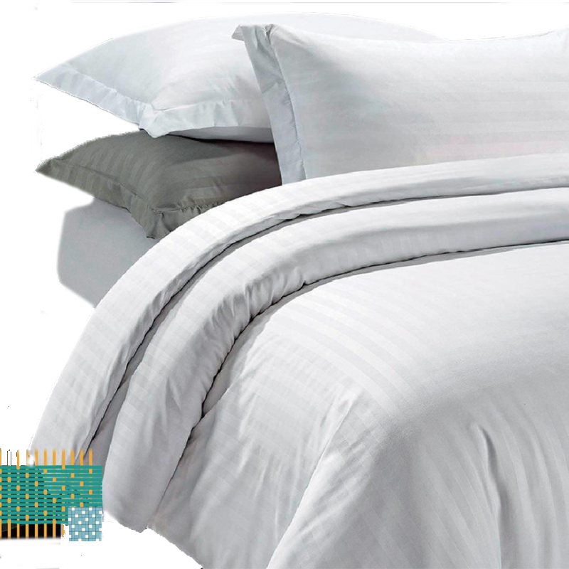 High Quality Home Textile T-180/T-200 Bed Sheet White Percale Hotel Bedding Set
