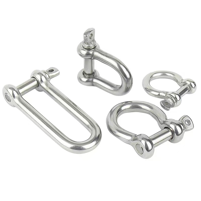 Straight D-Type DIN82101 Marine Use Hardware Shackle DIN 82101 D Shackle with Coller Pin for Lifting