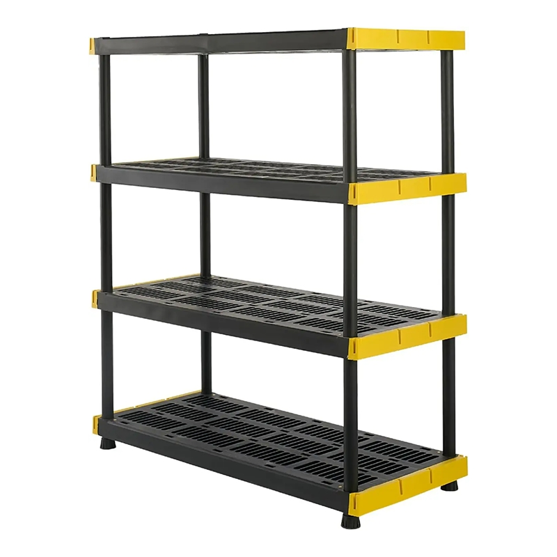 Стеллаж пластиковый 4-х секционный HD48 Heavy-Duty черный