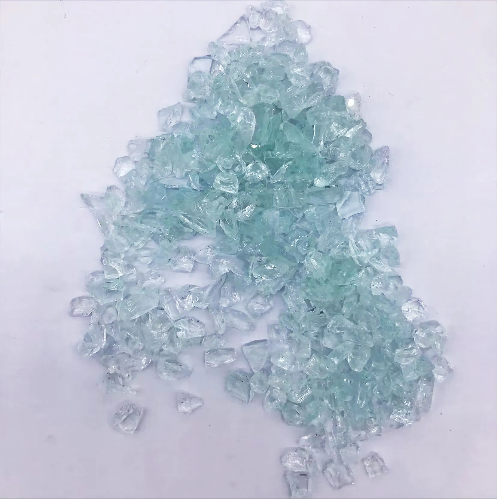 Clear Blue and Pink Crushed Glass Chips for Epoxy Flooring