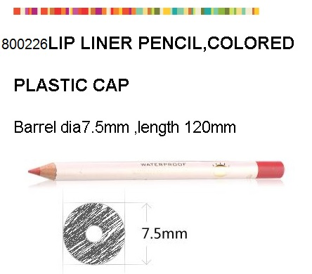 Wooden Lipliner for Makeup with Pearl White Painting
