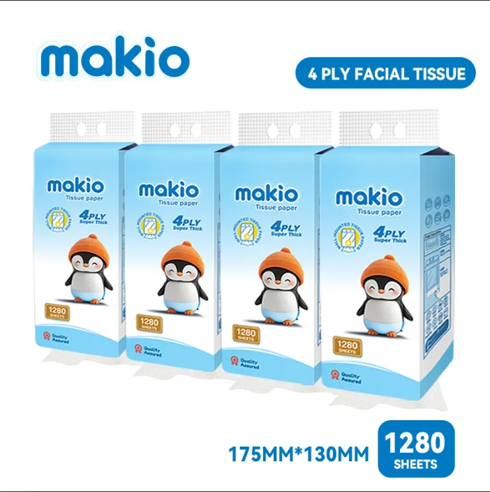 Wall Hanging Premium Facial Tissue Paper Manufacturer Using 100% Virgin Wood Pulp Material