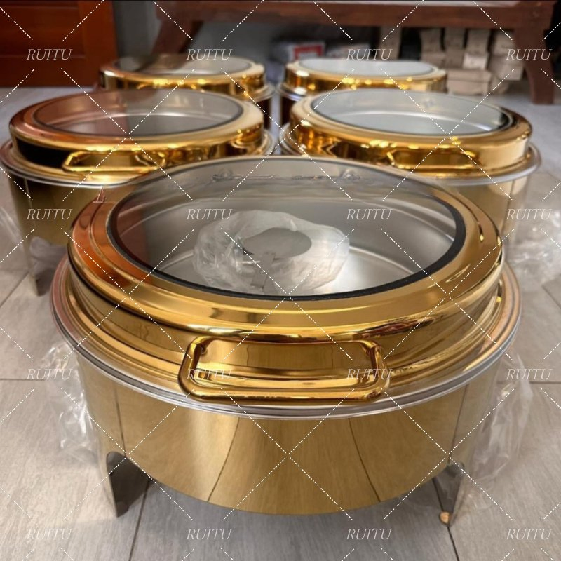 Marmite Chauffante Catering Hanging Full Restaurant Hotel Food Warmer Chafing Dish Buffet Set