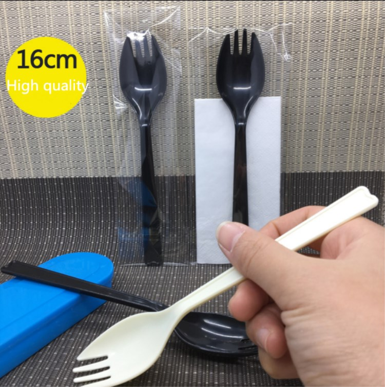 Plastic Disposable White Spoon Knife Fork for Cake