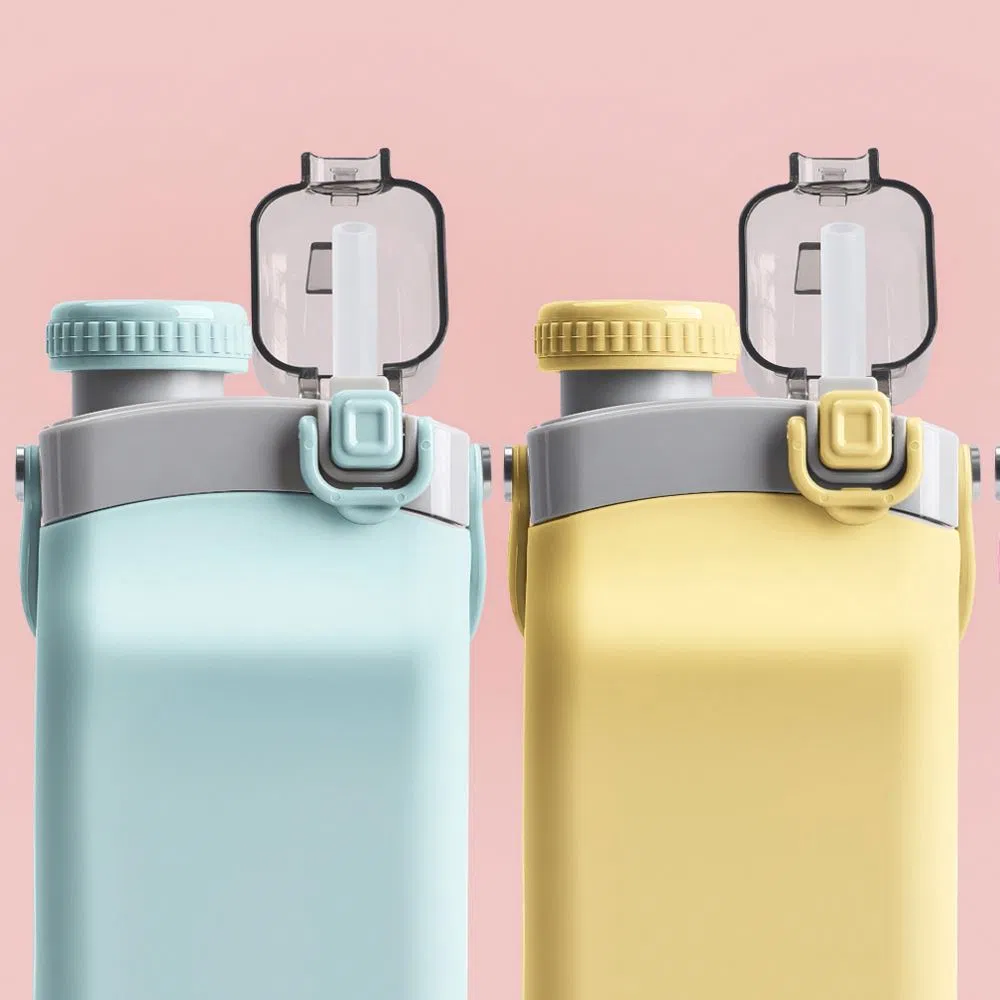 Factory Customization Portable Foldable Silicone Water Bottle Leak-Proof Lightweight Collapse Water Bottle for School Sports