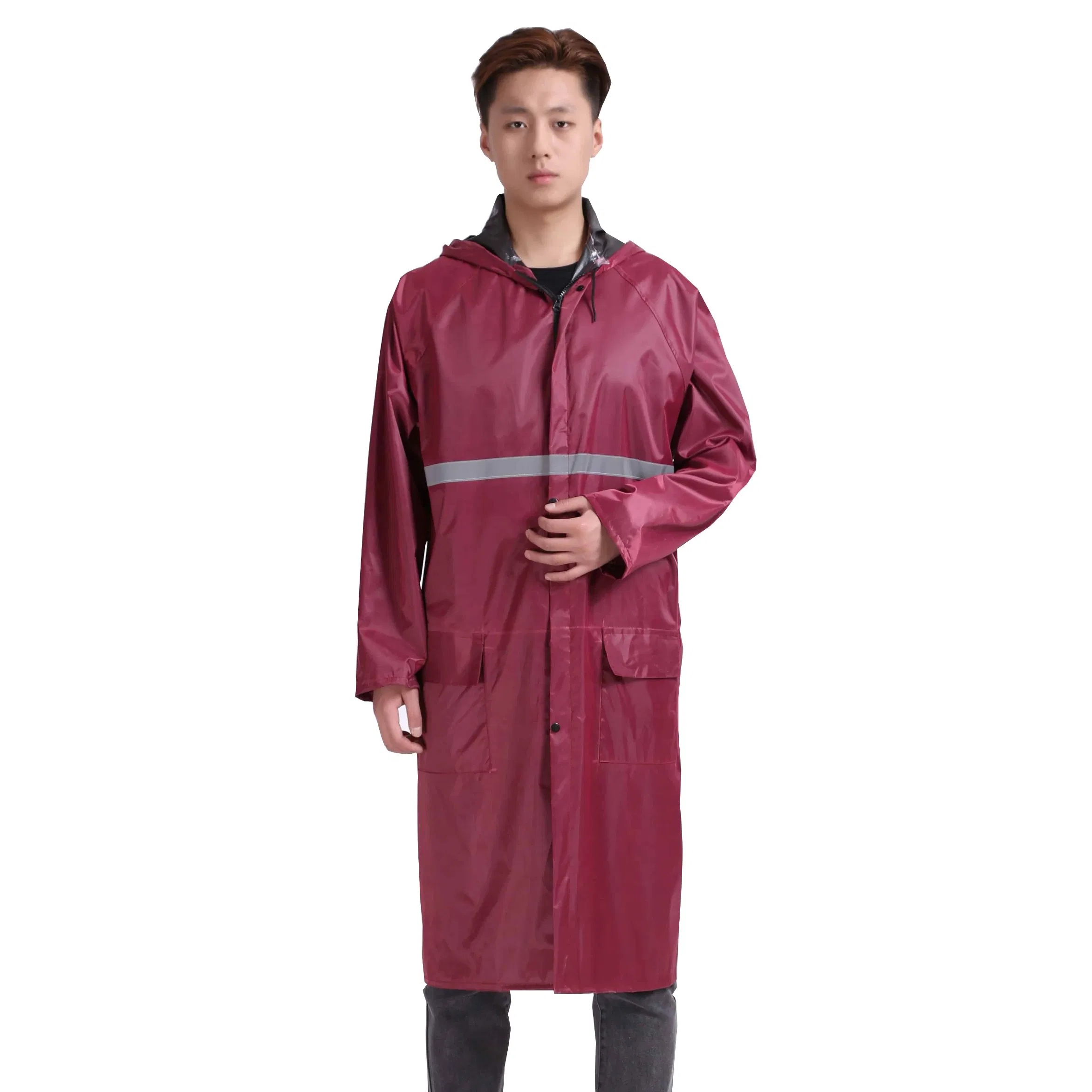 Slf-Ox07 High Quality Top Popular Fashion Profession Oxford and PVC Coating Raincoat Fashion Rain Wear Rain Suit