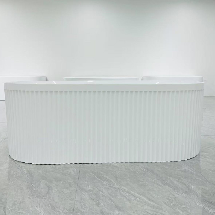 Factory OEM Solid Surface Bathroom Soaking Bathtub Artificial Stone Freestanding Bath Tub