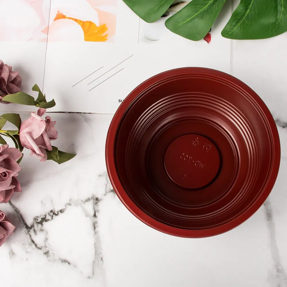 Sunyo Takeaway Food Packaging Takeout Togo Fast Red Salad Fruit Soup Bowl