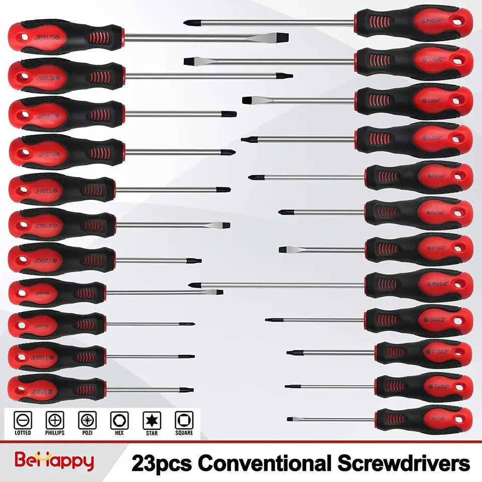 118 Piece Precision Magnetic Screwdriver Set with Plastic Racking for Men Tools