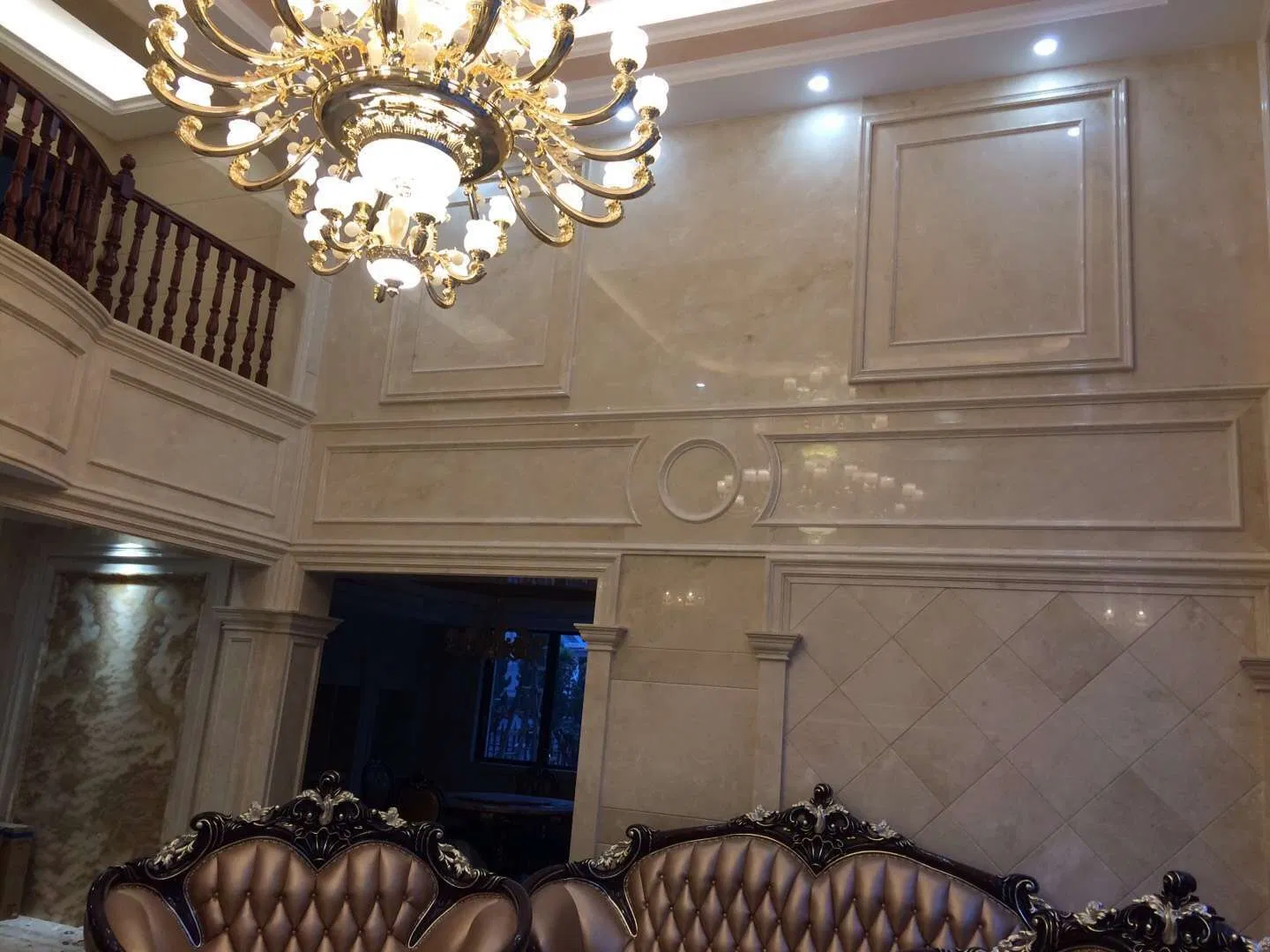 High Quality Polished Crema Marfil Beige Marble Tiles for Wall Cladding