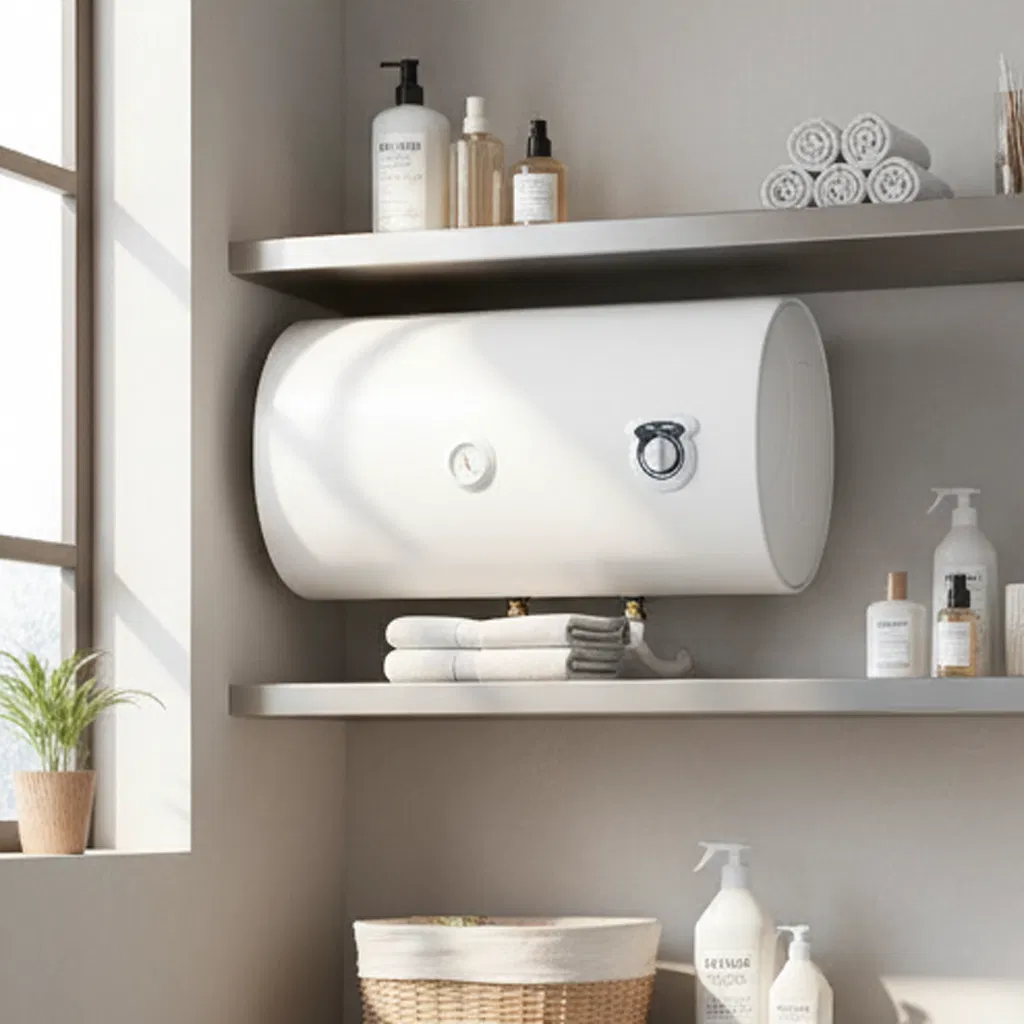 Горизонтальный накопительный водонагреватель 100л из нержавеющей стали