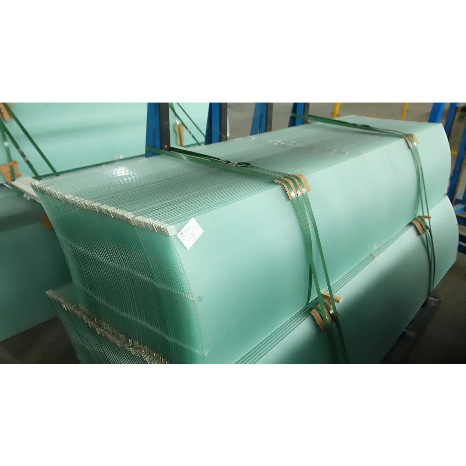 Bent Flat Tempered Shower Glass for Bathroom with Drilling Hole, Flat Polished