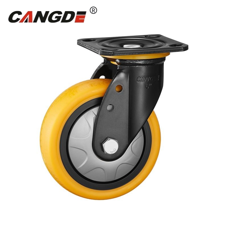 4/5/6/8 Inch Heavy Duty Iron Core PU Caster Round Wheel Price