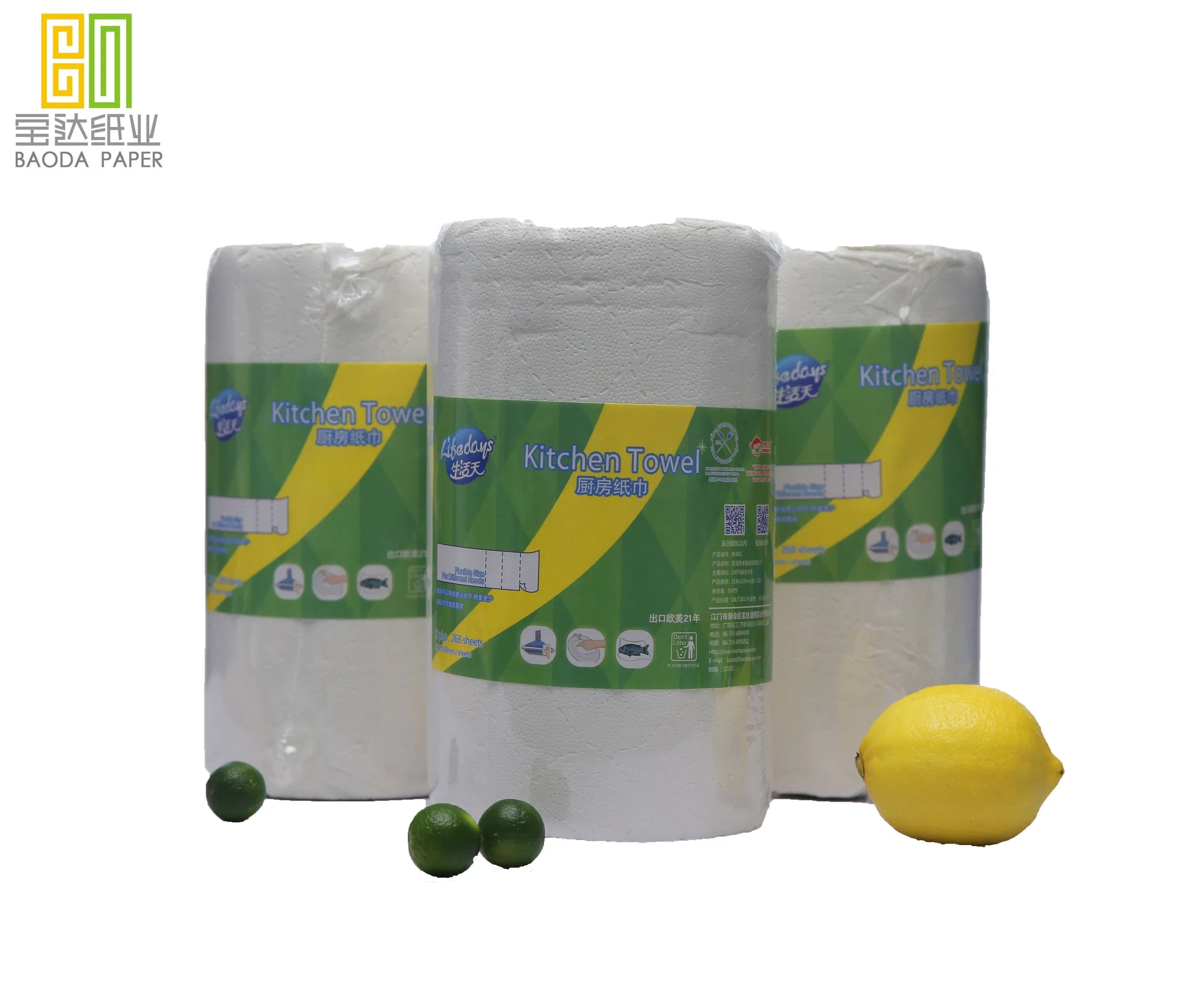 100 Virgin Pulp Towel Tissue Roll Kitchen Paper