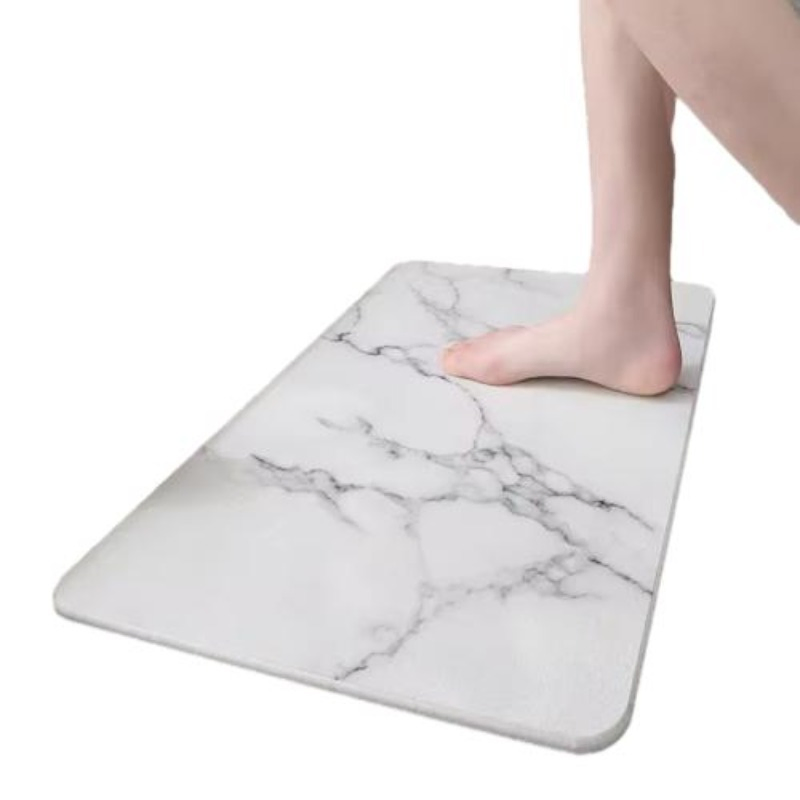 High-Quality Ultra-Absorbent Stone Shower Mat Versatile Quick-Drying Diatomite Bath Mat