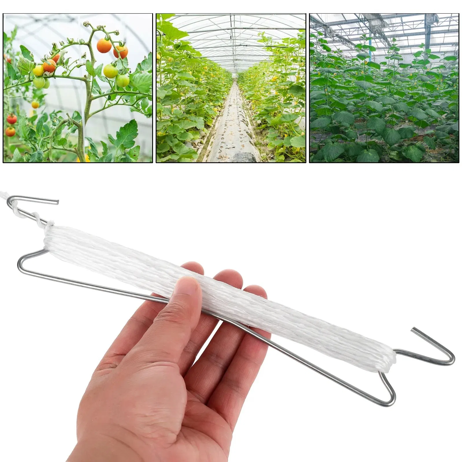 15 PCS Tomato Support Clips Cherry Vegetable Plant Vines Climbing J Hooks Plant Growth Puller Prevent Tomatoe From Pinching