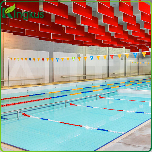 Sound Absorption Pet Fiber Acoustic Carved Baffle Ceiling Panel for Interior