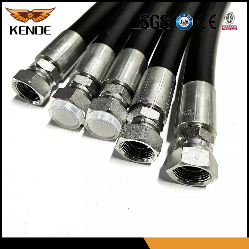 6000psi Hydraulic Hose En853 2sn Pressure Hose Assembly Female Fitting