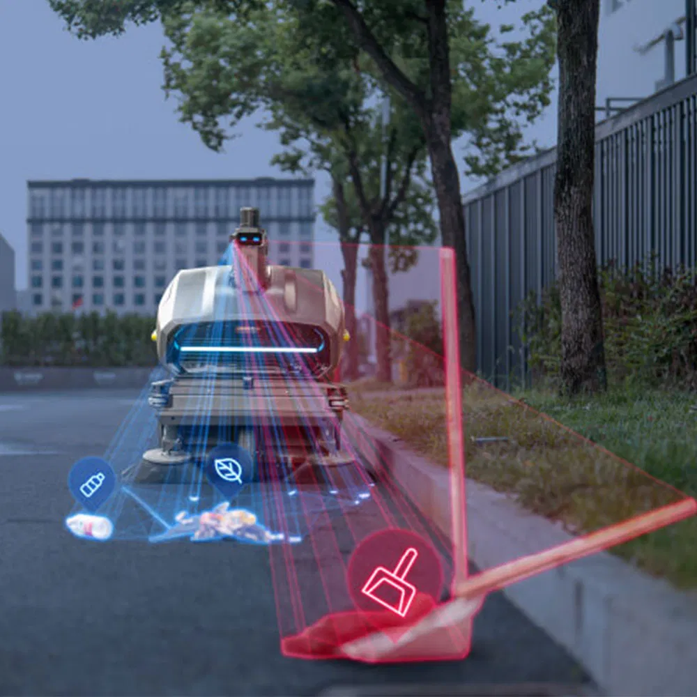 Commercial Intelligent Floor Scrubber Outdoor Industrial Robot for Cleaning Smart Scrubber Machine