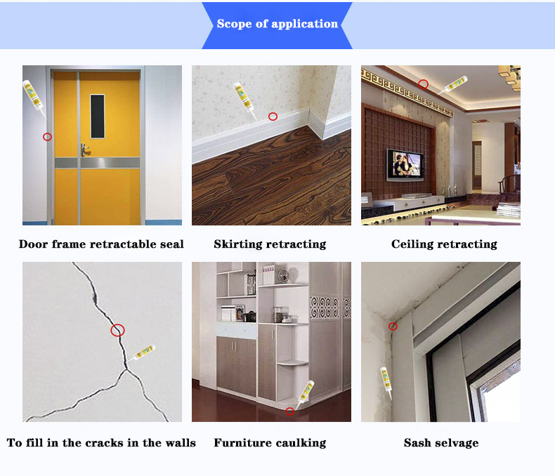 Excellent Sealing Performance Superior Mechanical Strength Construction-Grade Weatherproofing Acetic Sealant Silicone