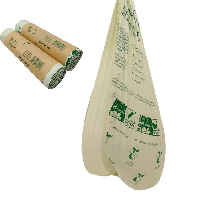 Cornstarch PLA Biodegradable Plastic Die Cut Bag with Own Logo