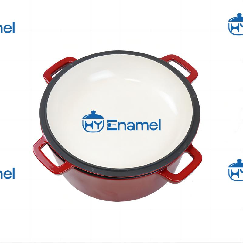 Чугунная эмалированная утятница с крышкой, 5.5 л