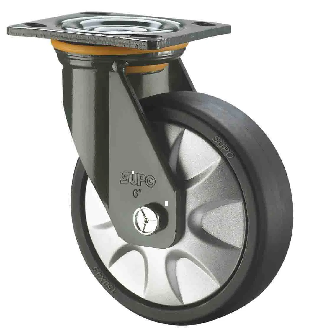 Heavy-Duty Industrial Swivel Caster Wheels with Locking Brake System