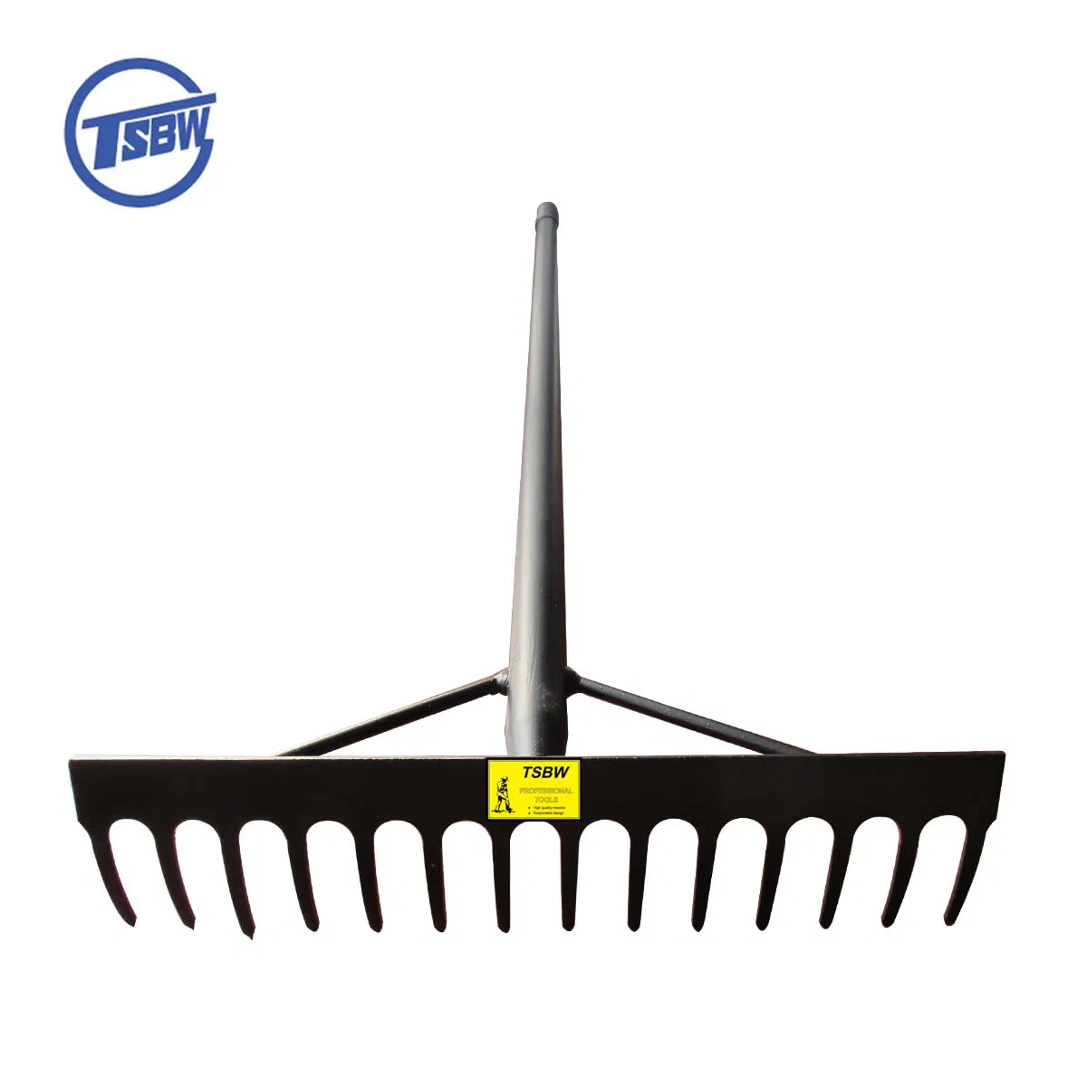 R106 Long Steel Handle Garden Farming Lawn Grass Agricultural Leaf Rake