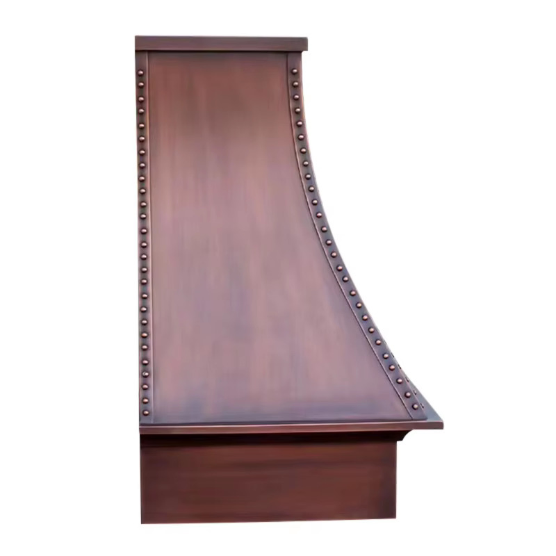 Copper Wall Mounted Range Hood Copper Kitchen Hoods Straps Traditional Luxury Customized Vent Hood Oven
