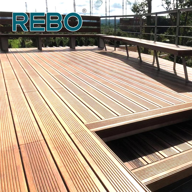 Fireproof Eco-Friendly Bamboo Outdoor Decking Flooring Board