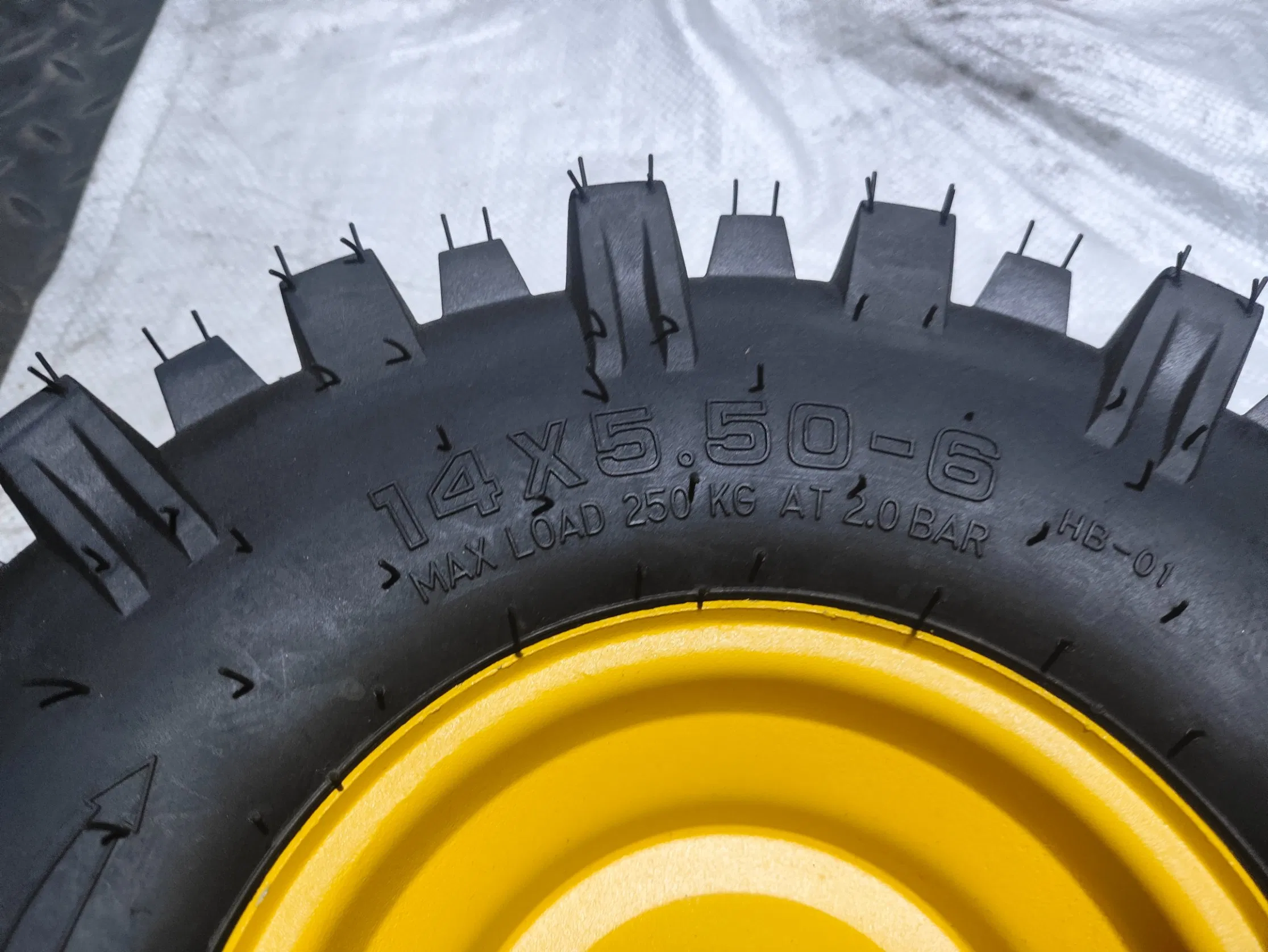 Air Filled Wheel 5.00-6 for Snowplow Sweeper Metal Rim Wheel Factory