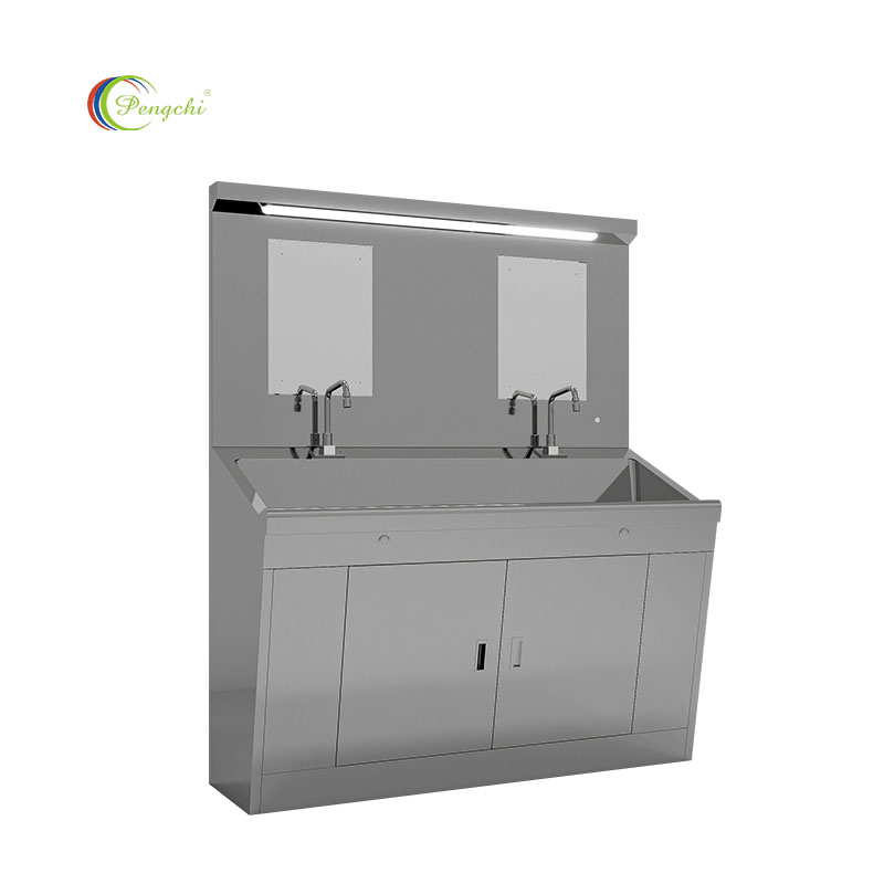 Knee/Foot Operated Operating Room Medical Handwashing Sink, Full Stainless Steel Infection Prevention