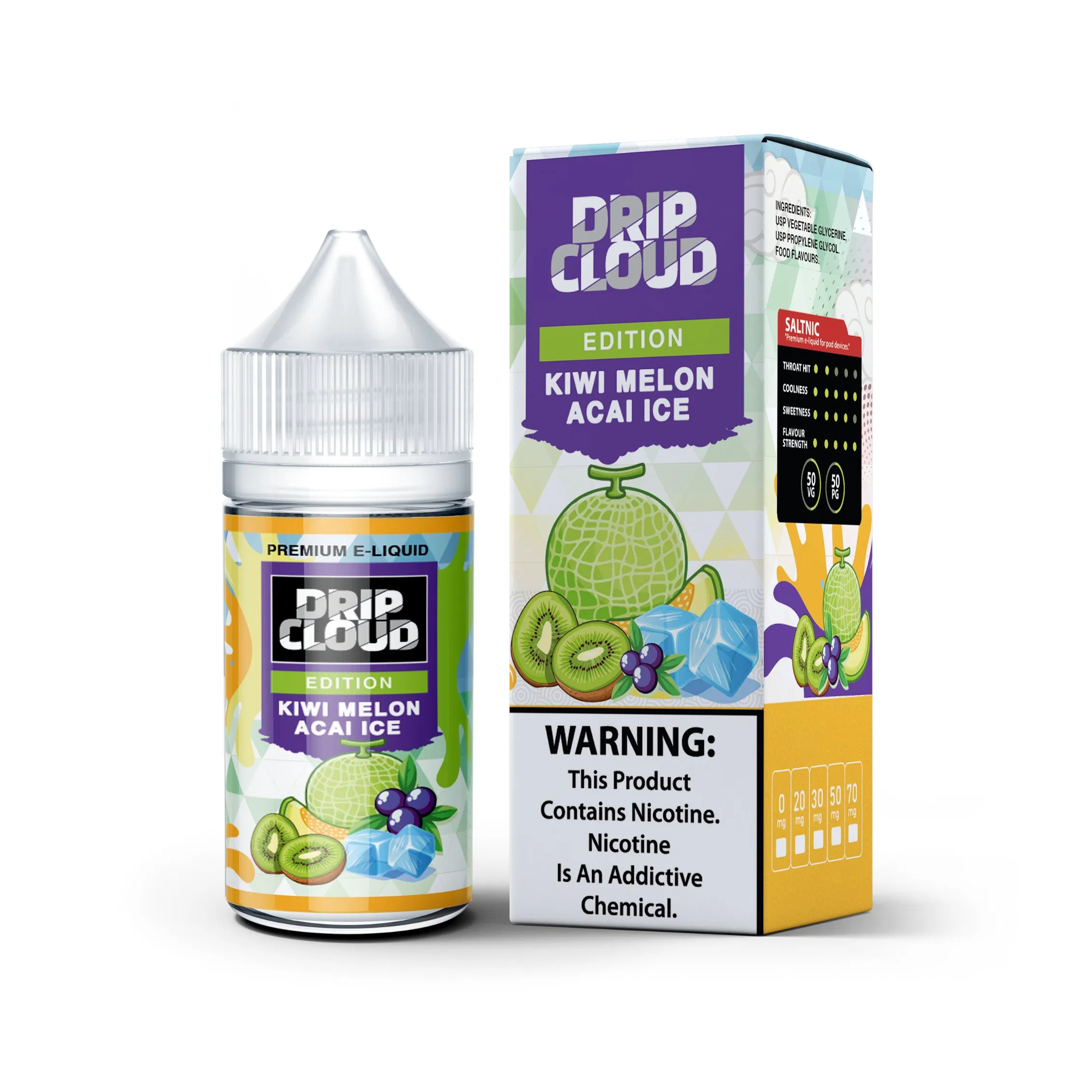 Electronic Cigarette Refill Liquid with Single Individual Blister Box Package Bakery Berry Fruit Cereal Citrus Fruit Creamy Custard Dessert Drink Menthol & Mint