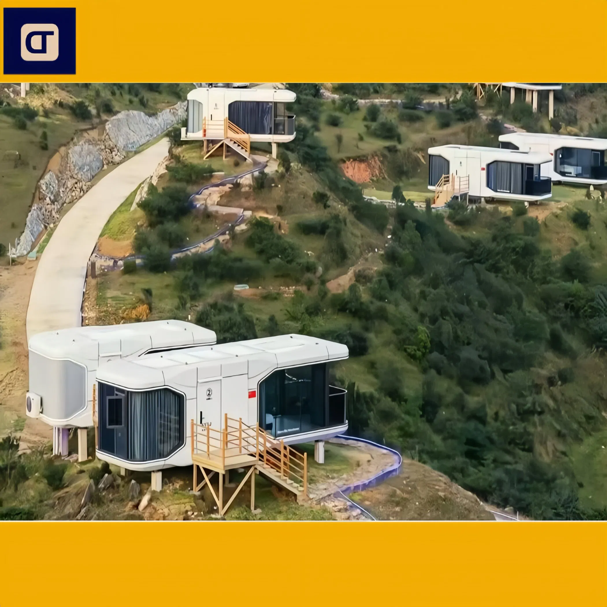 Hotel Capsule House Prefab Modular Steel Mobile Home Hotel Portable Eco Container Capsule House